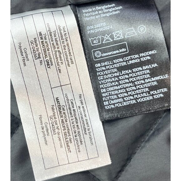 H&M Shacket Jacket Mens Medium Red Beige Buffalo Plaid Flannel Quilted Lined - Picture 10 of 12